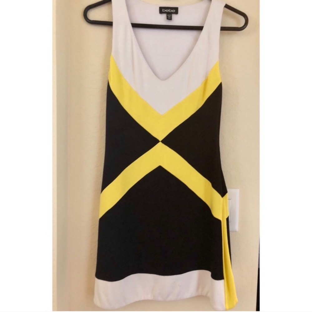 Bebe cotton dress with side zipper XXS